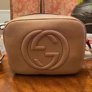 Gucci Soho Small Rose Beige Leather Disco Bag